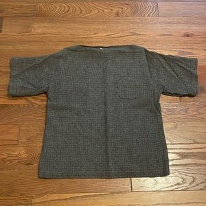 YMC gray wool short sleeve top